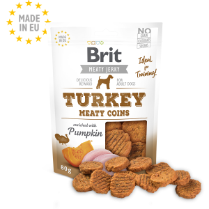 Brit ” MEATY JERKY ”        TURKEY MEATY COINS