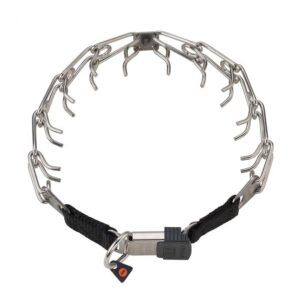 ULTRA-PLUS Training Collar with Center-Plate and ClicLock – Stainless steel (Length 52 cm)