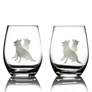 German Shepherd Stemless Glasses Set (2 PCS)