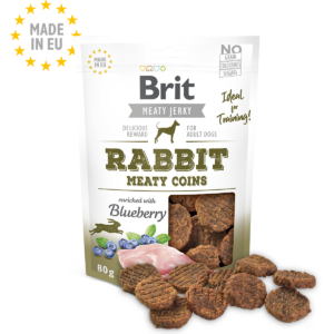 Brit Jerky Snack – Rabbit Meaty coins – 80 Gram