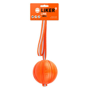 Liker Line 9 – a ball with a ribbon for dogs of large breeds